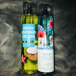Bath and body works summer sprays